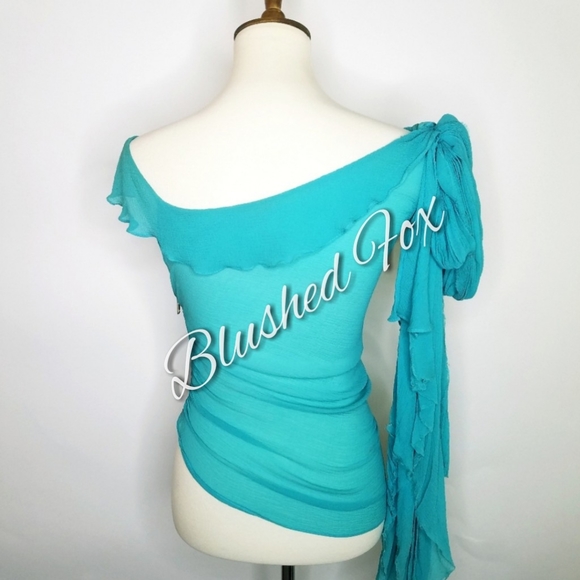 Vintage Chloe Horse Collection Top Silk Runway Blouse Stella McCartney Y2K - Picture 6 of 10